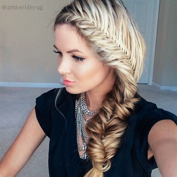 Chunky French Fishtail Hairstyles for Women and Girls