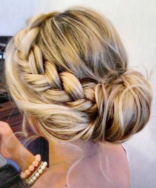 Easy Braided Updo Hairstyle