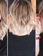 Cute Blonde Ombré Hairstyles: Blunt, Layered Haircut for Medium Hair