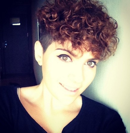 Shaved Haircut for Short Curly Hair - Stylish Girls Hairstyle