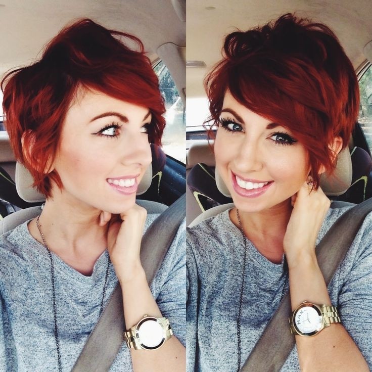 Messy, Red Short Haircut - Short Hairstyles for Spring 2015