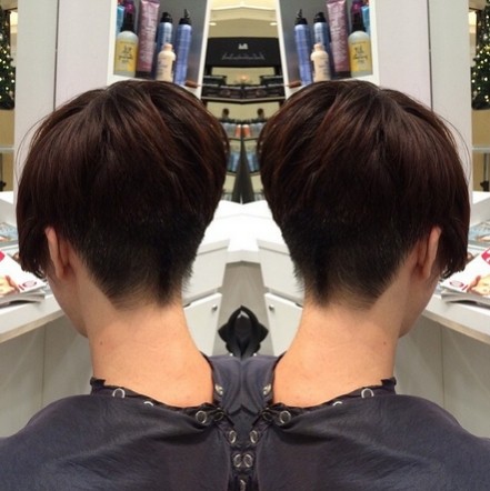 Chic Short Hairstyle Back View