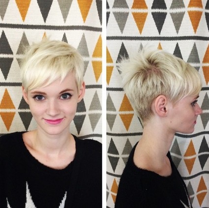 Cute Blonde Pixie Hairstyle - Everyday Hairstyles for Short Hair 2015