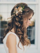 Gorgeous Half Up Half Down Hairstyles for Wedding: Bride Hair Styles 2015