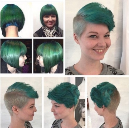 Green, Hairstyle Ideas for Short Hair
