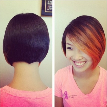 Ombre Bob Haircuts for Straight Hair: Easy Short Hairstyles with Bangs