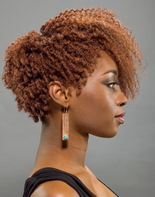 Stylish Short Afro Hairstyle Side View