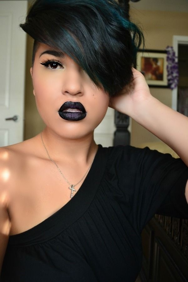 Black Short Hairstyles With Bangs