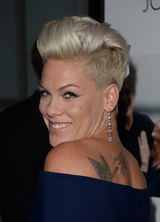 Pink Latest Fauxhawk: Short Hair Style