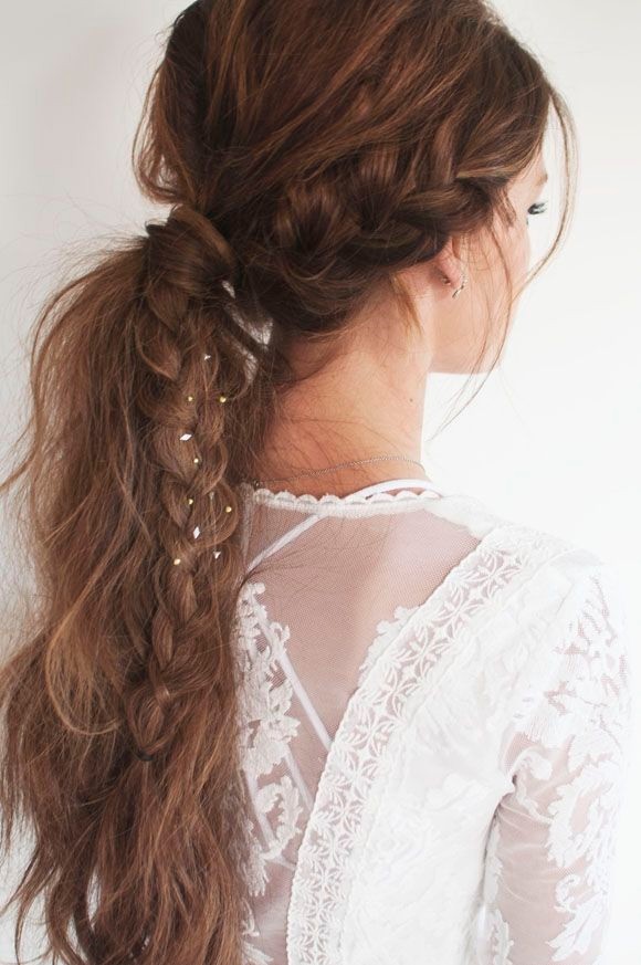 Ponytail Hairstyle with Braids - Cute Long Hairstyle Ideas for Girls