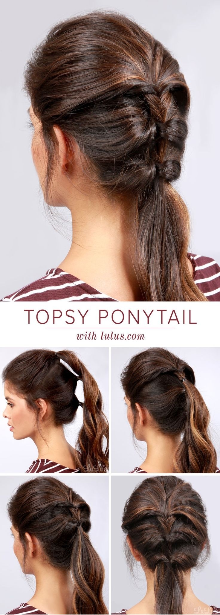 Topsy Ponytail Hair Tutorial - Latest Ponytail Ideas