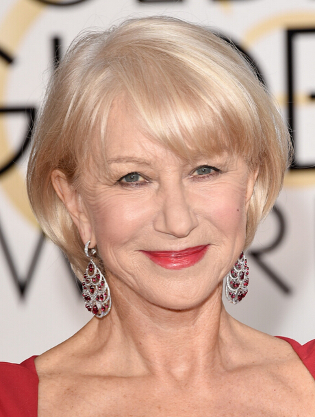 Helen Mirren Short Bob Haircut - Short Hair Styles for Older Women