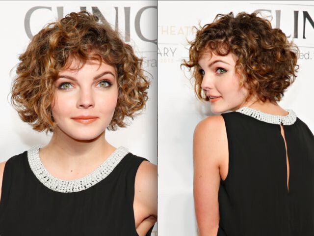 Messy, Short Curly Hairstyles - Women Haircuts for Round Face