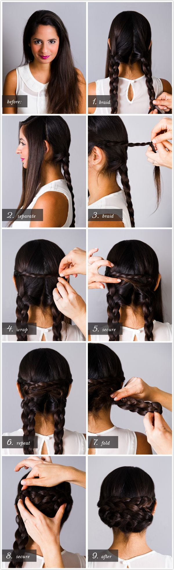 Pretty Simple Updos: Braided Chignon Hairstyle Tutorial