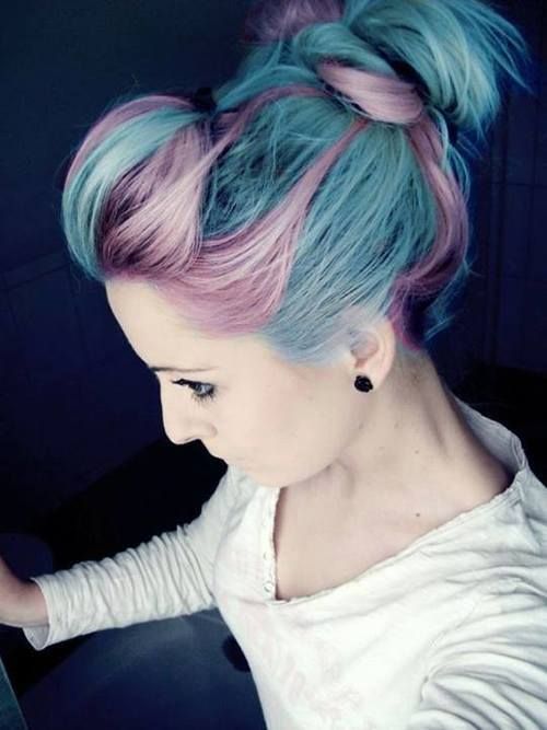 Blue, Purple Hair