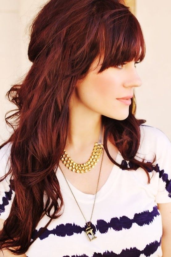 natural dark red hair