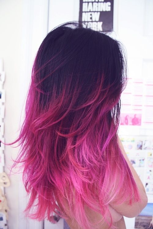 Plum, wine pink, Ombre Hairstyle