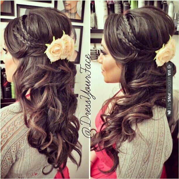 Lovely Flower Wedding Hairstyle with Braids