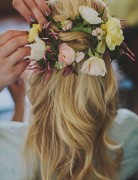 Romantic Wedding Hairstyle with Flower - Long Hairstyles