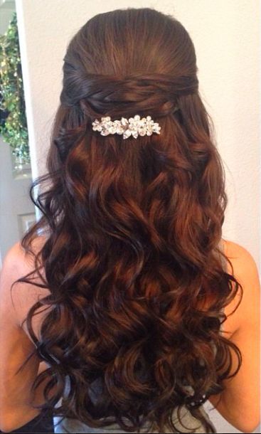 soft curls, half up half down wedding hair - by, Heidi Marie Garrett -Creations