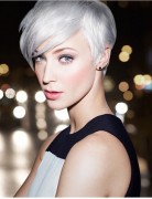 Chic Long Pixie Haircut with Side Bangs: 2015 - 2016 Short Hairstyles for Women