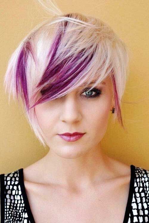 Nice Short Haircut with Stylish Color