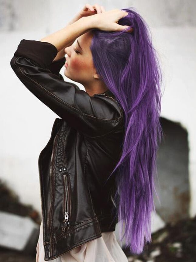 Stylish Purple Long Hair
