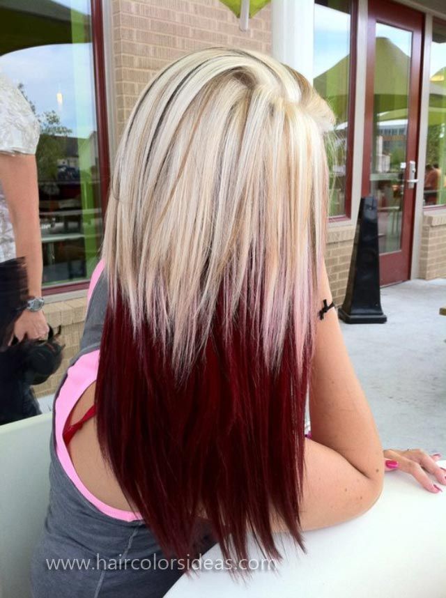 Blonde Hair with Red Highlights: Hair Color Ideas