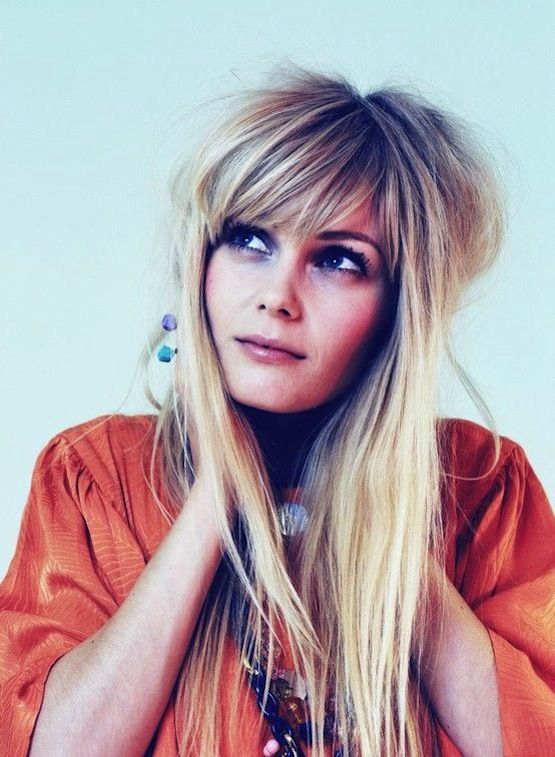 18 Freshest Long Layered Hairstyles with Bangs: Face 