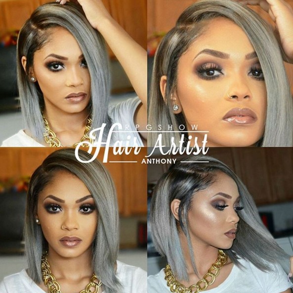 Ombre Hairstyles with Medium Hair - Modern African American Haircut Ideas 2016