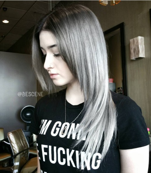 Silver Color - Ombre Hair Styles 2016