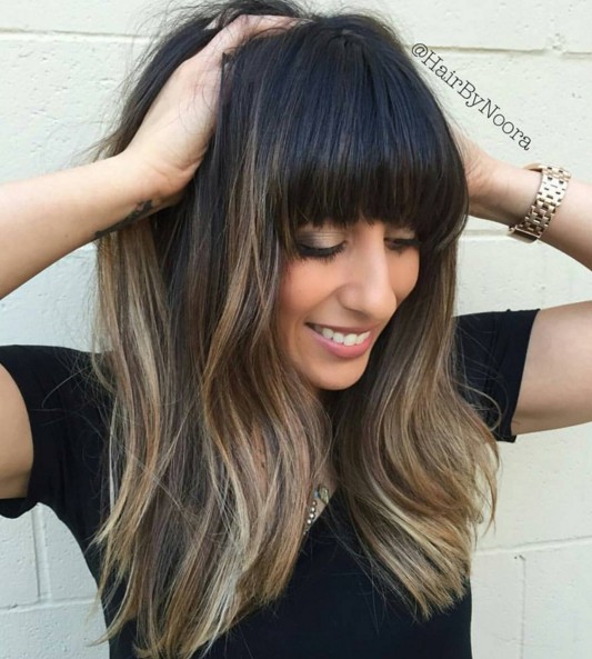 Long Hairstyle with Bangs