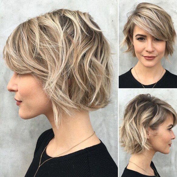 Messy Short Wavy Hairstyle