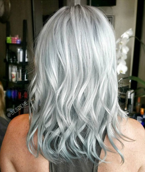 Medium Length Hairstyles Grey Hair