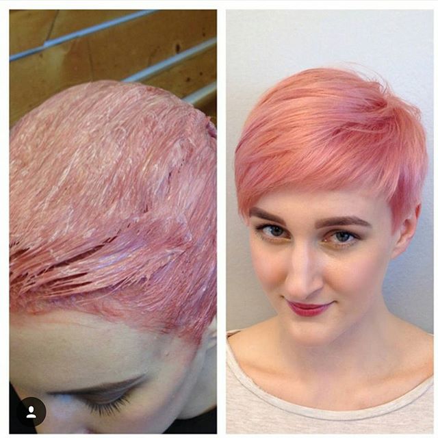 chic kurzen rosa Pixie Cut für feines dünnes Haar