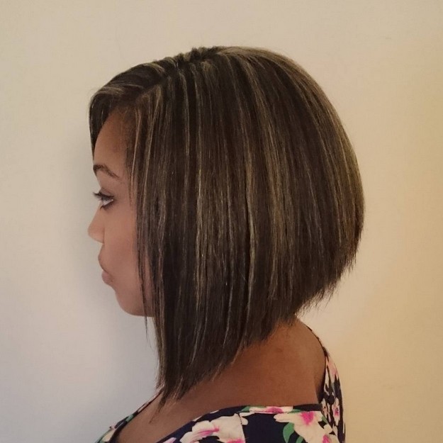 African American graduated bob hairstyle for black women