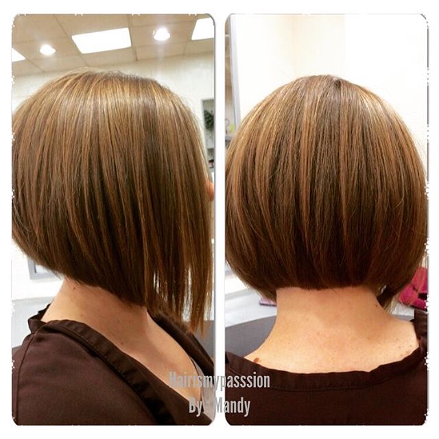 Classic a-line bob haircut for round face shapes