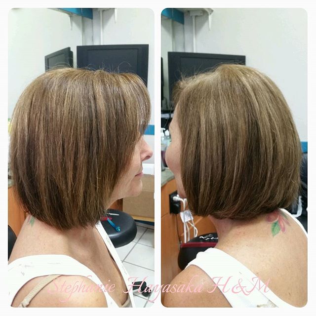 Easy daily bob hairstyle for older women