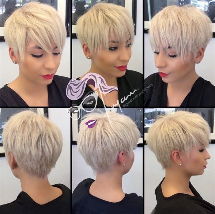 lange Pixie Cut für kurzes Haar