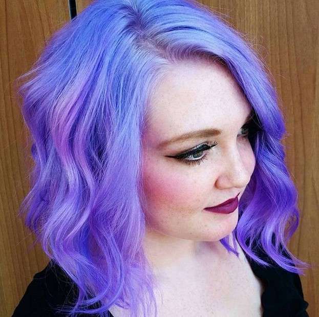 pastel purple hairstyles - hair color ideas