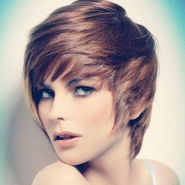 Pixie Cut Long Bangs