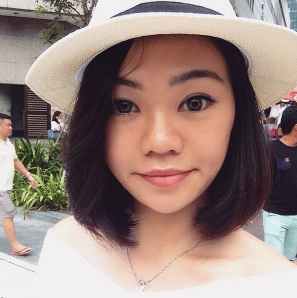 cute layered short bob hairstyle for Asian girls with heart face shapes