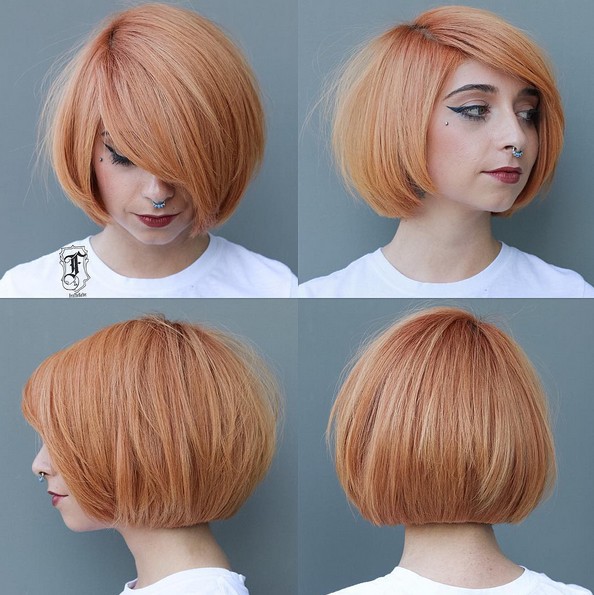Blunt, Straight Short Bob Haircut - Color and cut would look so good