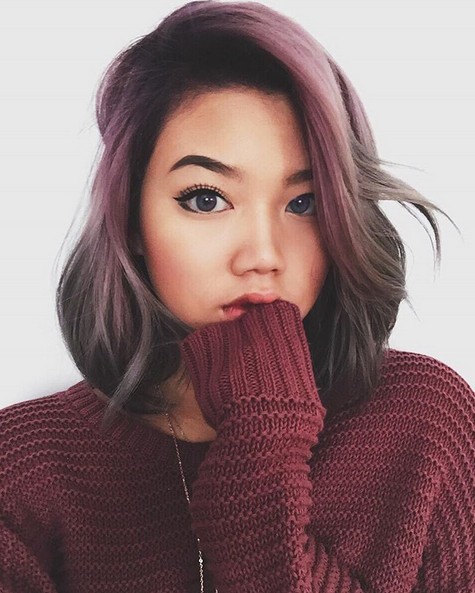 Cute Reddish Pink and Gray - Balayage Hair Styles