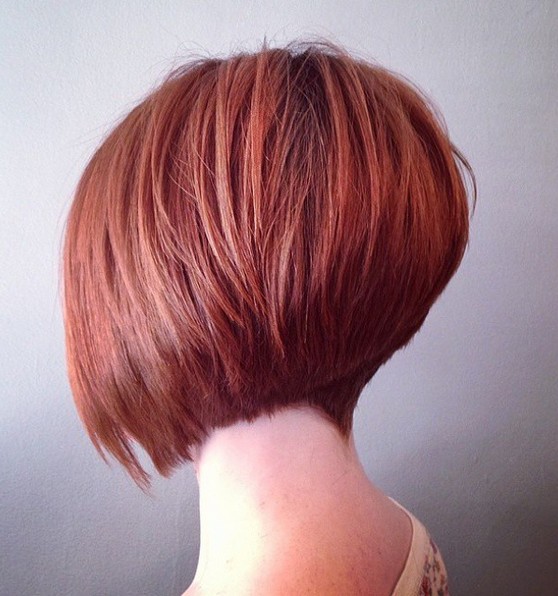 Graduated Short Bob Haircuts with Red Hair