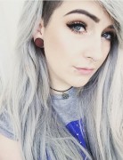 Grey Hair Trend - Shaved Haircuts for Long Hair