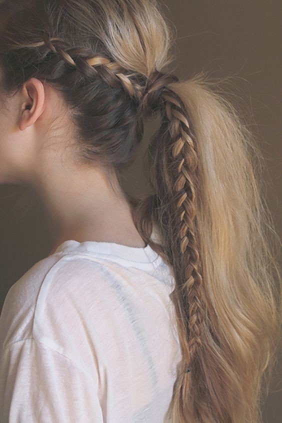 Amazing Braid Ponytail Hairstyle for Girl Long Hair