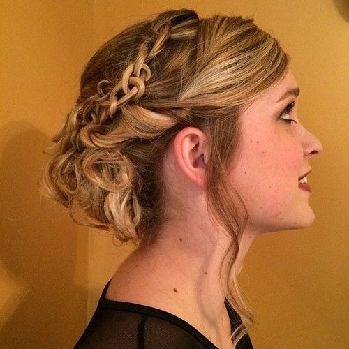 Fancy Messy Updo with Braids