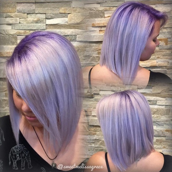 Gorgeous Violet Metallic with Purple Base - Straight Lob Hair Styles