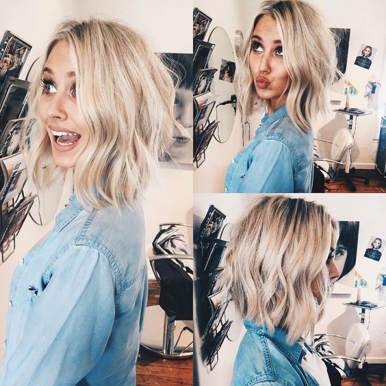 Layered, Wavy Lob - Julianne Hough Short Hairstyles